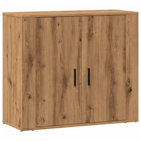 vidaXL skænk 80x33x70 cm konstrueret træ egetræslook