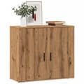 Miniatyrbillede 4 af 11: vidaXL skænk 80x33x70 cm konstrueret træ egetræslook
