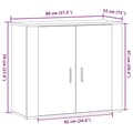 Miniatyrbillede 10 af 11: vidaXL skænk 80x33x70 cm konstrueret træ egetræslook