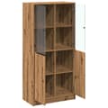 Miniatyrbilde 8 av 11: vidaXL Highboard med dører artisan eik 68x37x142 cm konstruert tre