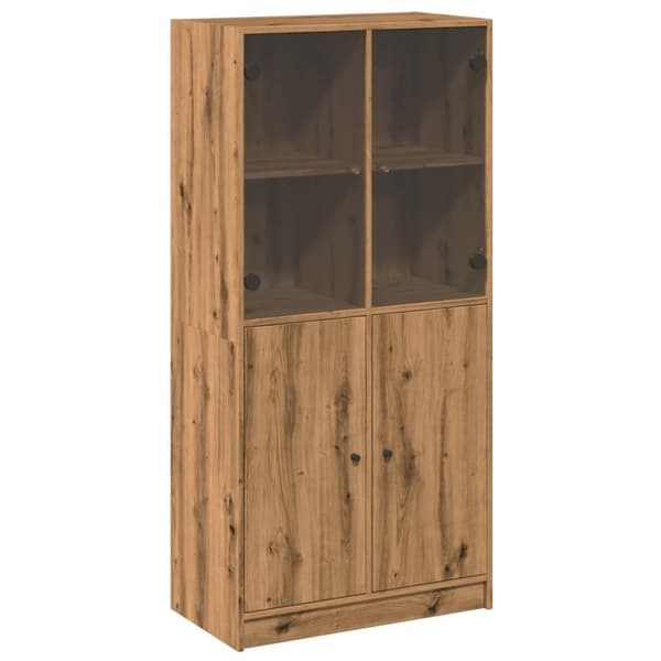 vidaXL Highboard med dører artisan eik 68x37x142 cm konstruert tre
