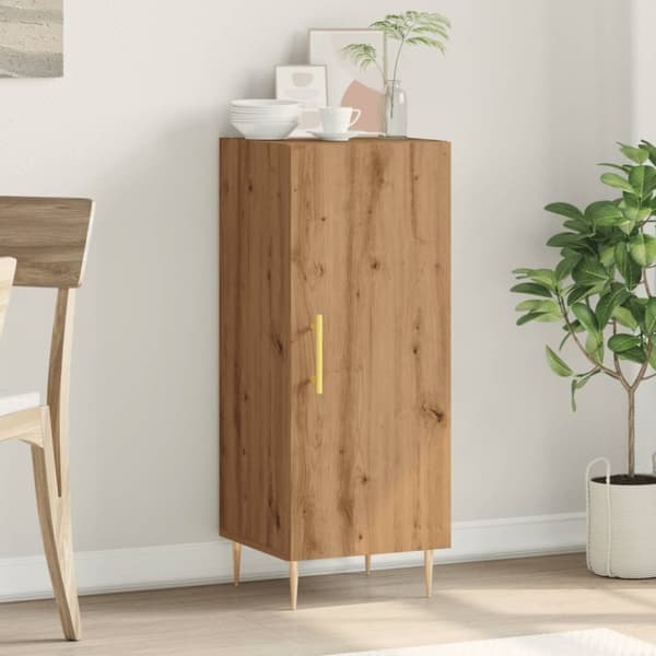 vidaXL Skjenk artisan eik 34,5x34x90 cm konstruert tre