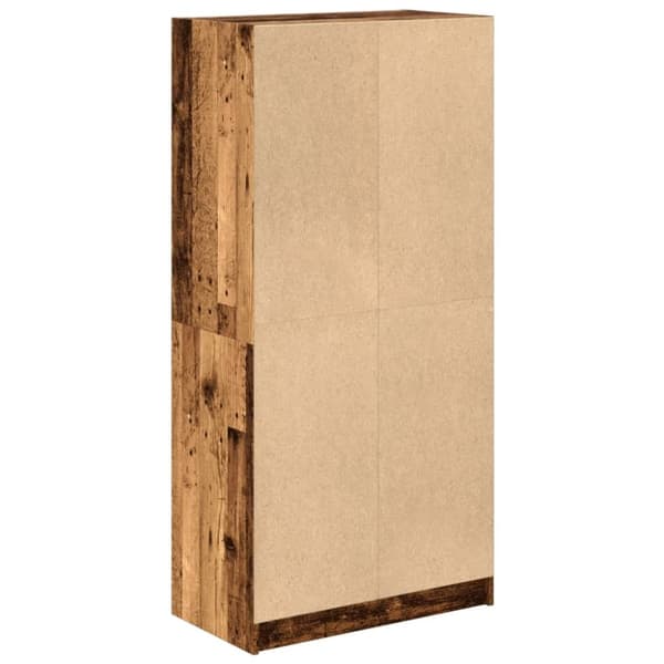 vidaXL Highboard med dører gammelt tre 68x37x142 cm konstruert tre