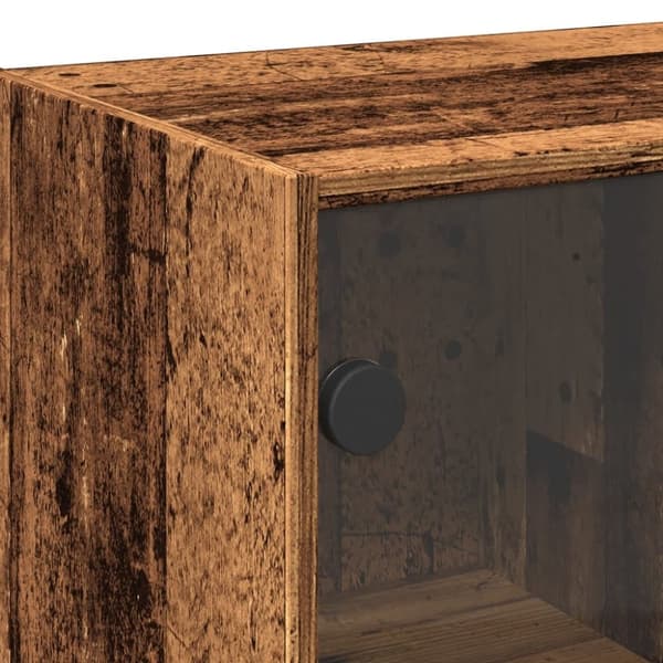 vidaXL Highboard med dører gammelt tre 68x37x142 cm konstruert tre