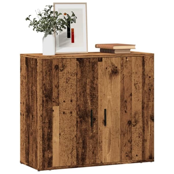 vidaXL skænk 80x33x70 cm konstrueret træ gammelt træ-look