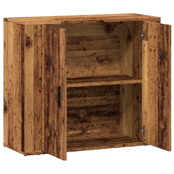 vidaXL skænk 80x33x70 cm konstrueret træ gammelt træ-look
