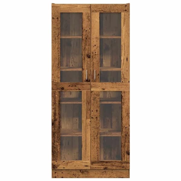 vidaXL Högskåp åldrat trä 82,5x30,5x185 cm konstruerat trä