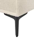 Miniatyrbild 8 av 9: Sängbord Off-White Bouclé Svarta Metallben med 2 Förvaringslådor Nattduksbord Sovrum