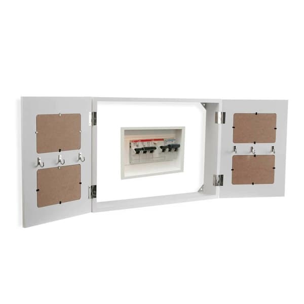 Nøgleskab Versa Sort Træ (8,5 x 33 x 46 cm)