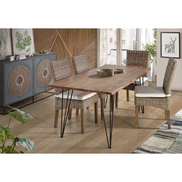 Sivupöytä Alexandra House Living Ruskea Harmaa Metalli Mangopuu 150 x 91 x 40 cm