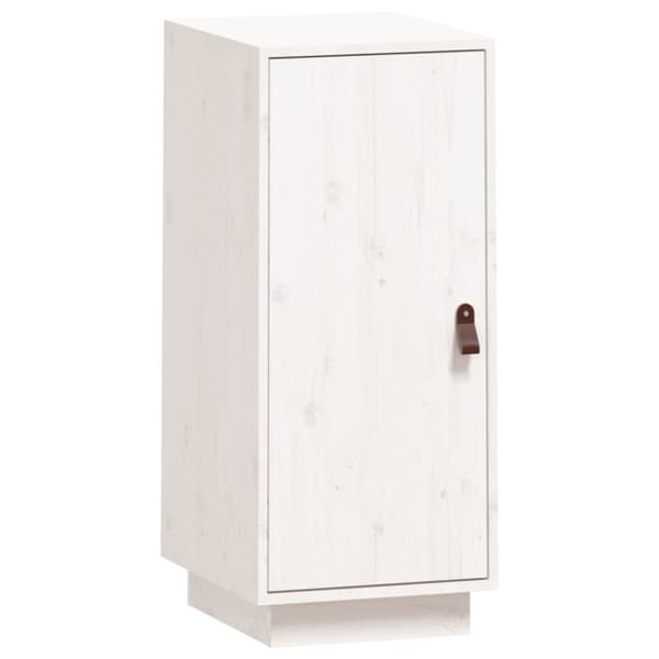 Skåp vit 34x40x75 cm massiv furu