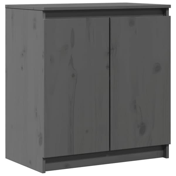 Skänk grå 60x36x65 cm massiv furu