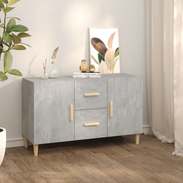 Skänk betonggrå 100x36x60 cm konstruerat trä