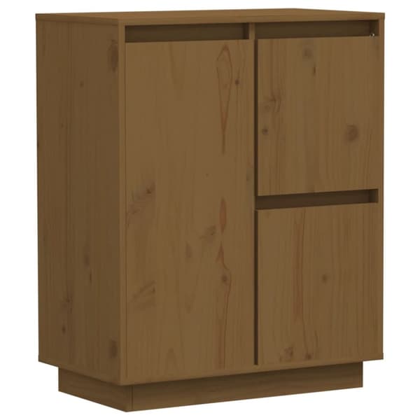 Skänk honungsbrun 60x34x75 cm massiv furu