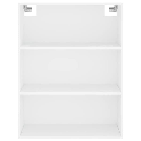 Högskåp vit 69,5x34x180 cm konstruerat trä