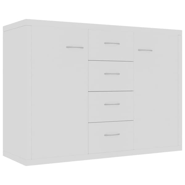 Skänk vit 88x30x65 cm konstruerat trä