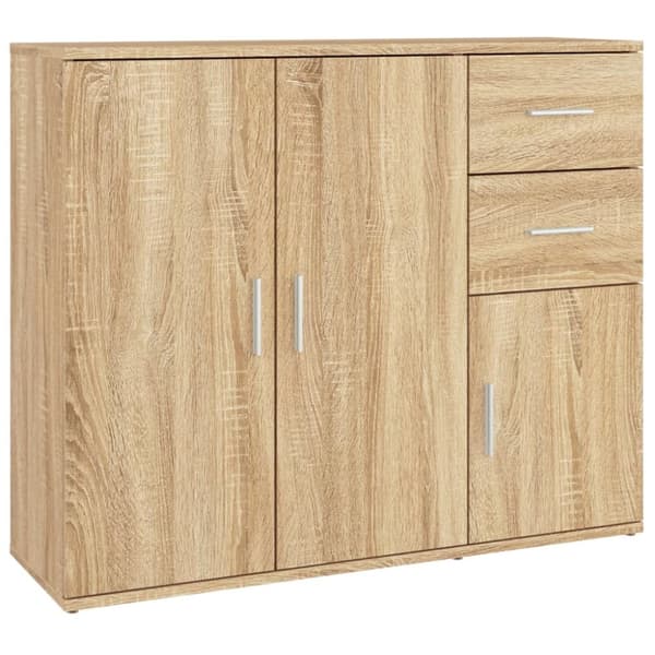 Skänk sonoma-ek 91x29,5x75 cm konstruerat trä