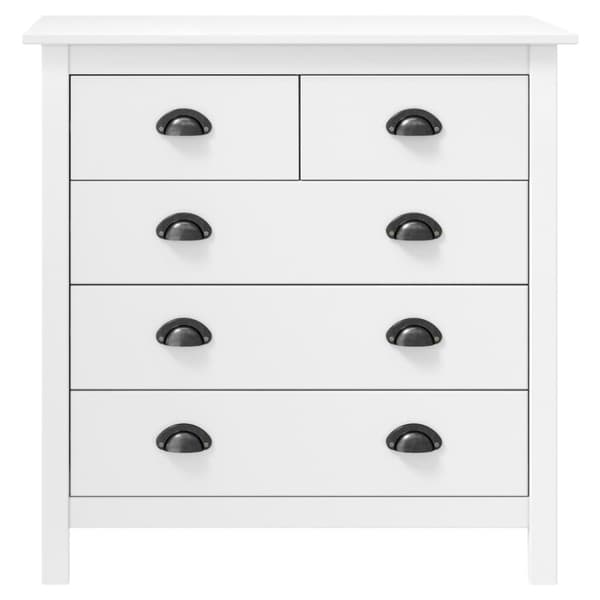 Skänk Hill vit 79x40x80 cm massiv furu