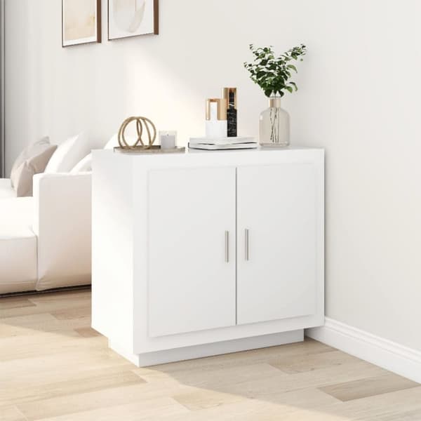 Skänk vit 80x40x75 cm konstruerat trä