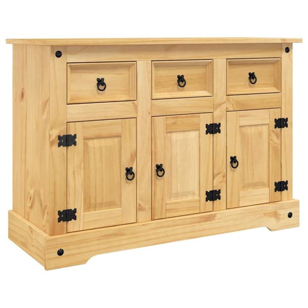 Skänk Corona brun 112x43x78 cm massiv mexikansk furu