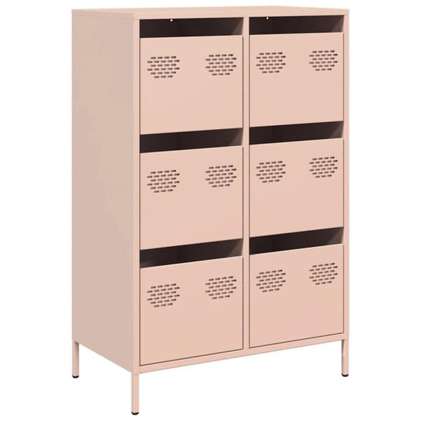 Högskåp rosa 68x39x101,5 cm stål