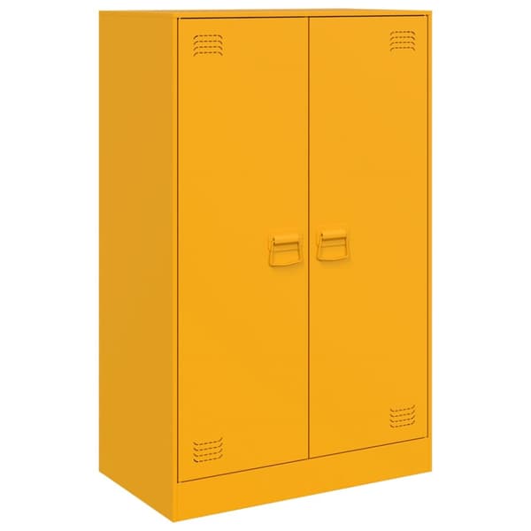 Skänk senapsgul 67x39x107 cm stål