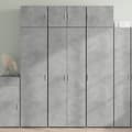 Miniatyrbild 1 av 2: Högskåp betonggrå 70x42,5x185 cm konstruerat trä