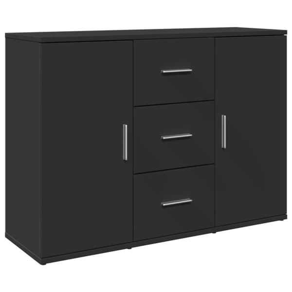 Skänk svart 90,5x29,5x65 cm konstruerat trä