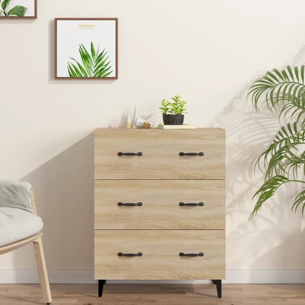Skänk sonoma-ek 69,5x34x90 cm konstruerat trä
