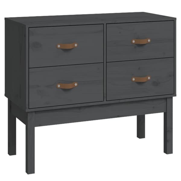 Konsolbord grå 90x40x78 cm massiv furu