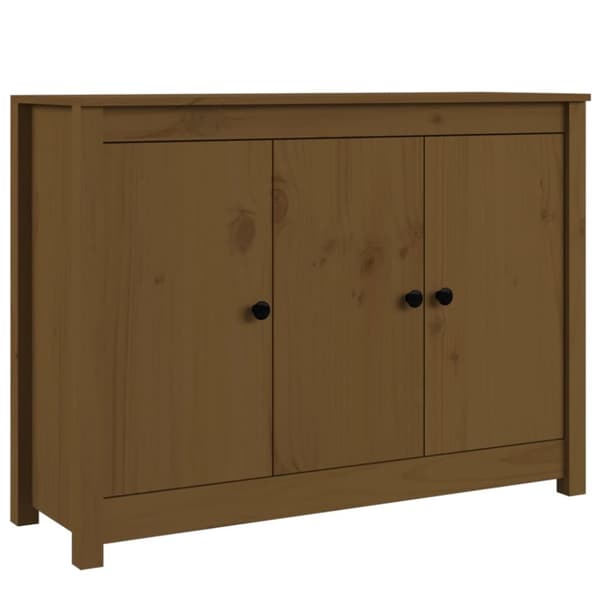 Skänk honungsbrun 100x35x74 cm massiv furu