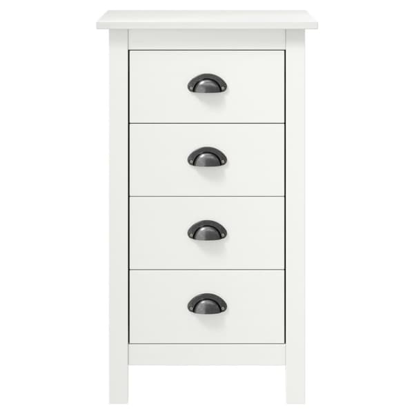 Skänk Hill vit 46x35x80 cm massiv furu