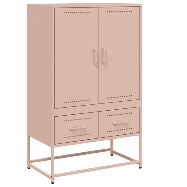 Högskåp rosa 68x39x111,5 cm stål