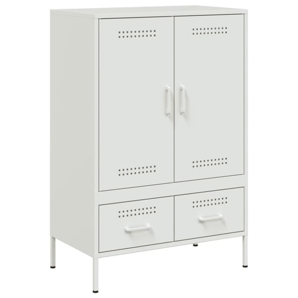 Högskåp vit 68x39x101,5 cm stål