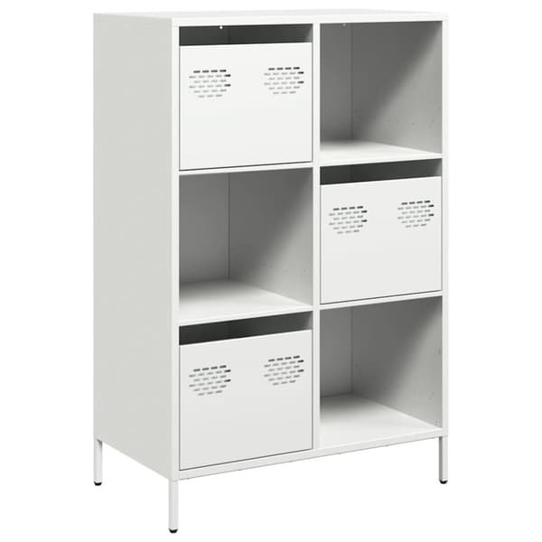 Högskåp vit 68x39x103,5 cm stål