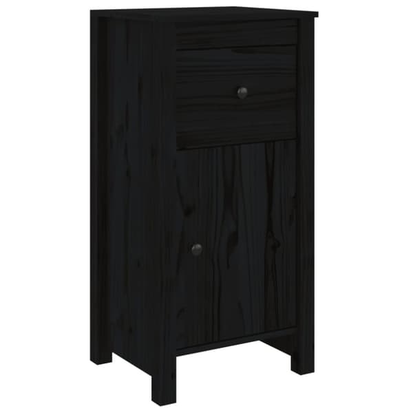 Skänk svart 40x35x80 cm massiv furu