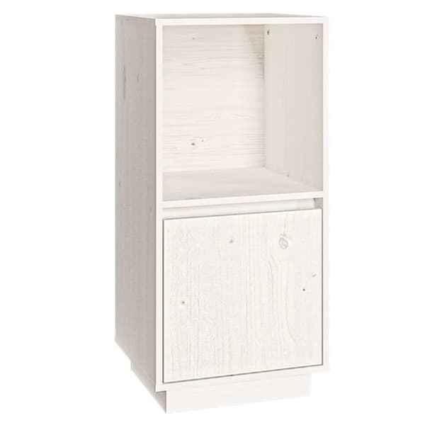 Skåp vit 38x35x80 cm massiv furu
