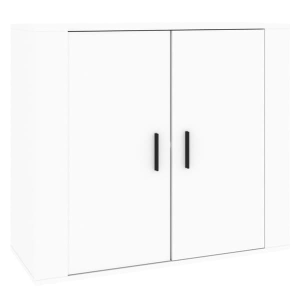 Skänk vit 80x33x70 cm konstruerat trä
