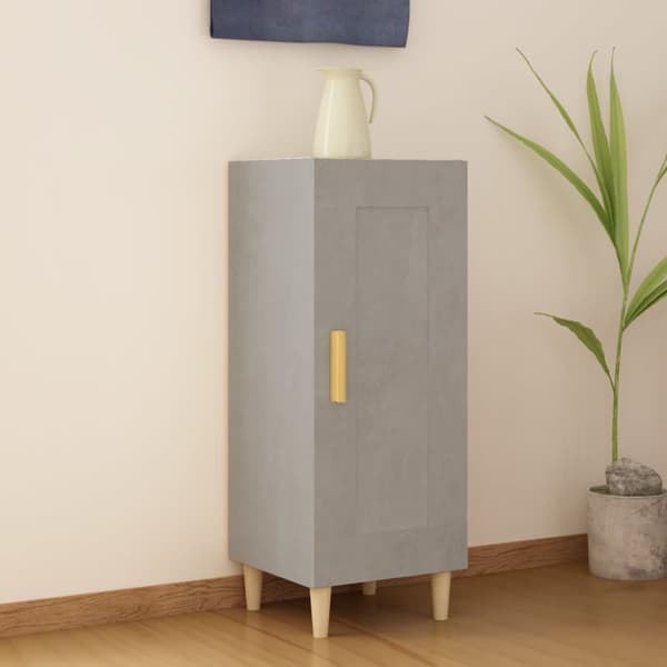 Skåp betonggrå 34,5x34x90 cm konstruerat trä