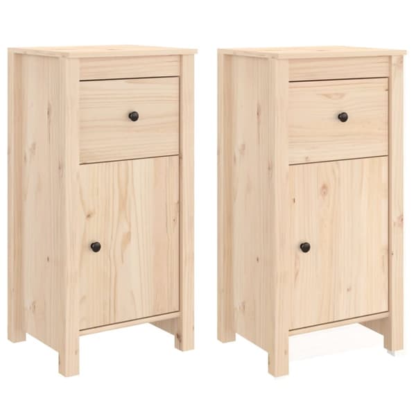 Skänkar 2 st 40x35x80 cm massiv furu