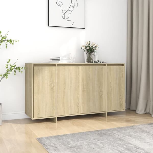 Skänk sonoma-ek 135x41x75 cm konstruerat trä