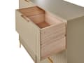 Miniatyrbillede 7 af 9: Kommode Beige MDF 6 skuffer Metalben Håndtag Riflede fronter Moderne design Soveværelse Stue