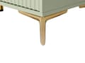 Miniatyrbillede 8 af 9: Kommode Grøn MDF 6 skuffer Metalben Håndtag Riflede fronter Moderne design Soveværelse Stue