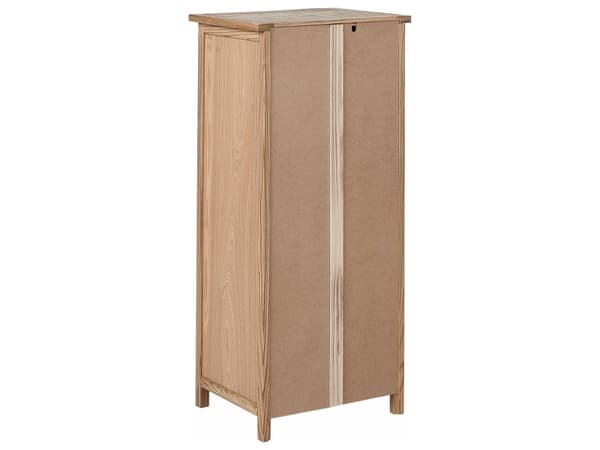 Kommode Lyst træ 5 skuffer Skænk Opbevaringsenhed Rustik stil og Moderne design