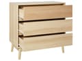Miniatyrbilde 4 av 9: Kommode Lys Tre MDF 3 Skuffer Furu Ben Moderne Design Soverom Stue
