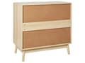 Miniatyrbilde 6 av 9: Kommode Lys Tre MDF 3 Skuffer Furu Ben Moderne Design Soverom Stue