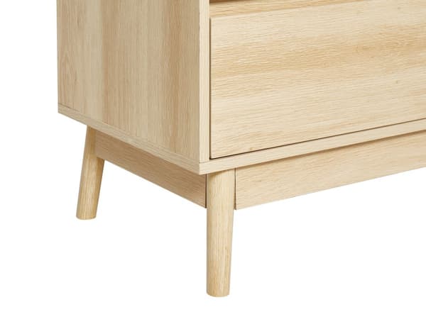 Kommode Lys Tre MDF 3 Skuffer Furu Ben Moderne Design Soverom Stue