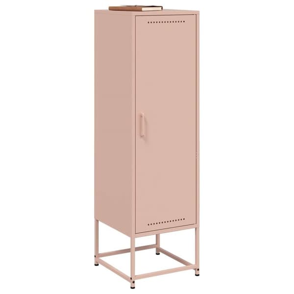 Högskåp rosa 36x39x123 cm stål