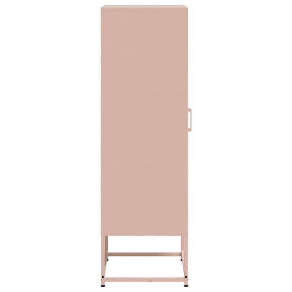 Högskåp rosa 36x39x123 cm stål