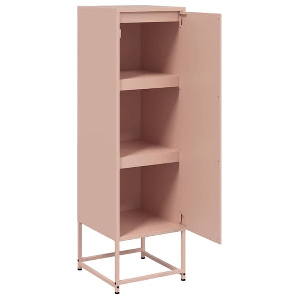 Högskåp rosa 36x39x123 cm stål